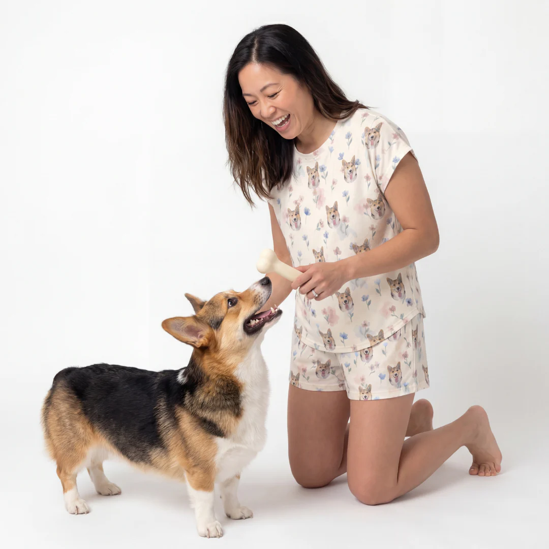 Fitted T-Shirt Pajama Set | Pet Face Pajamas - Image 14