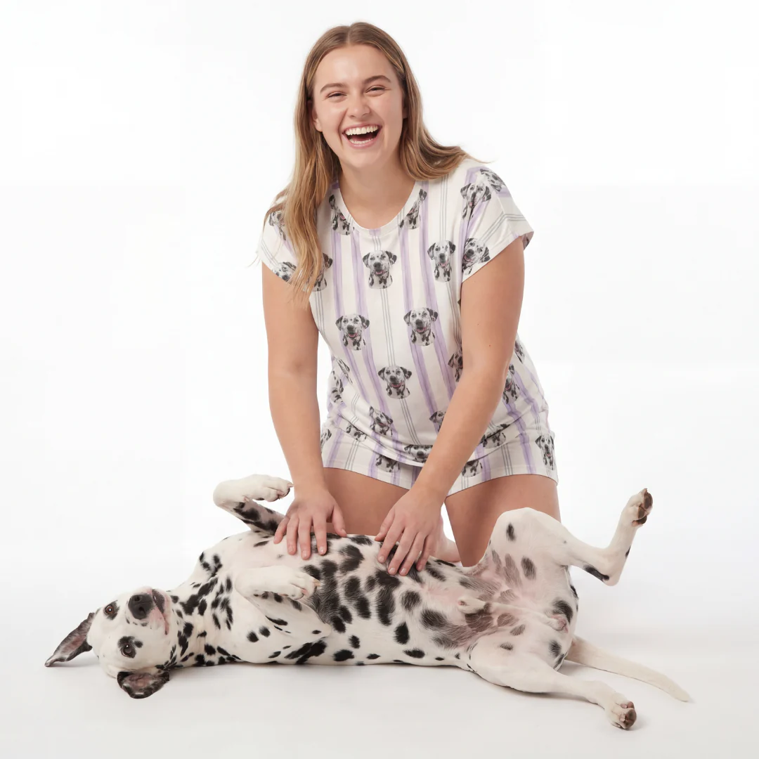 Fitted T-Shirt Pajama Set | Pet Face Pajamas - Image 7