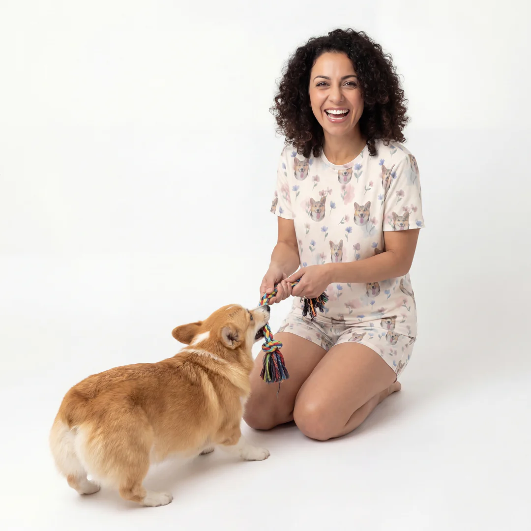 Relaxed T-Shirt Pajama Set | Pet Face Pajamas - Image 14