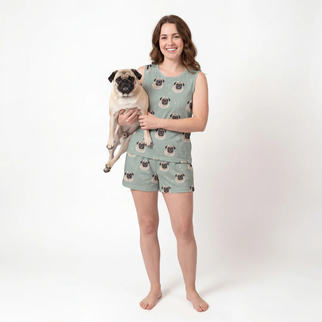 Tank Top Pajama Set | Pet Face Pajamas - Image 11