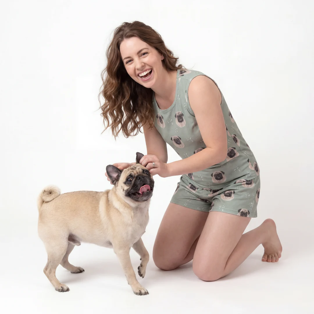 Tank Top Pajama Set | Pet Face Pajamas - Image 12