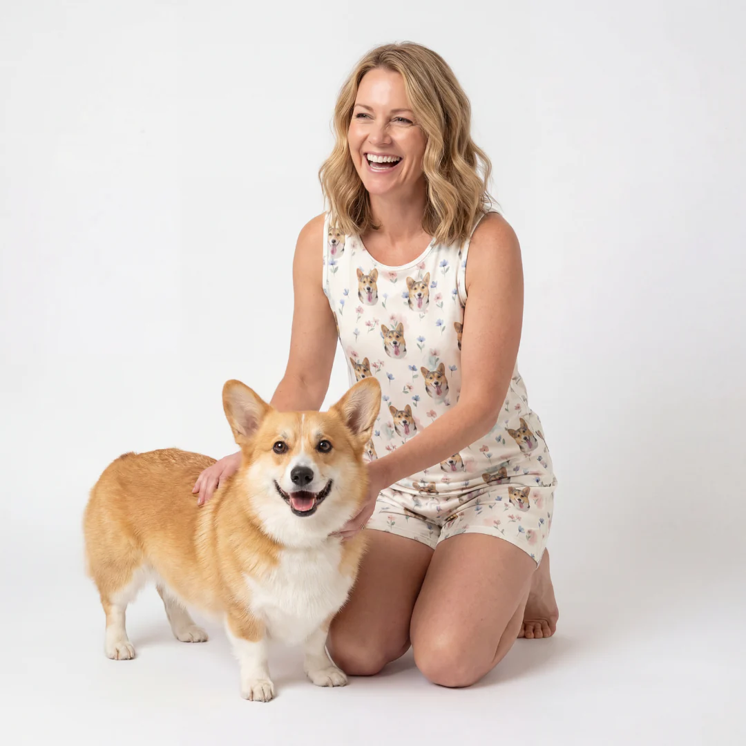 Tank Top Pajama Set | Pet Face Pajamas - Image 14