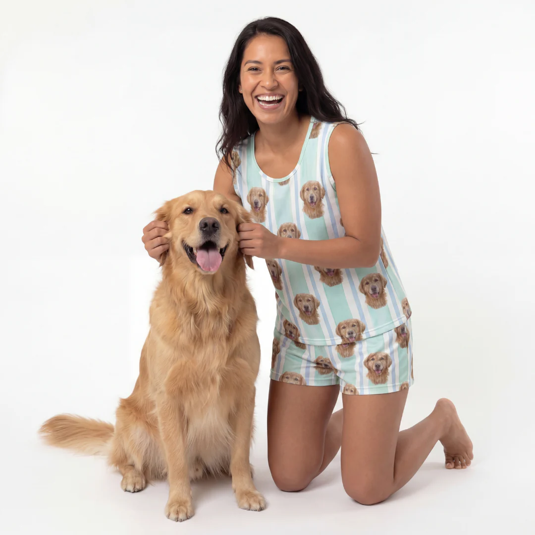 Tank Top Pajama Set | Pet Face Pajamas - Image 8