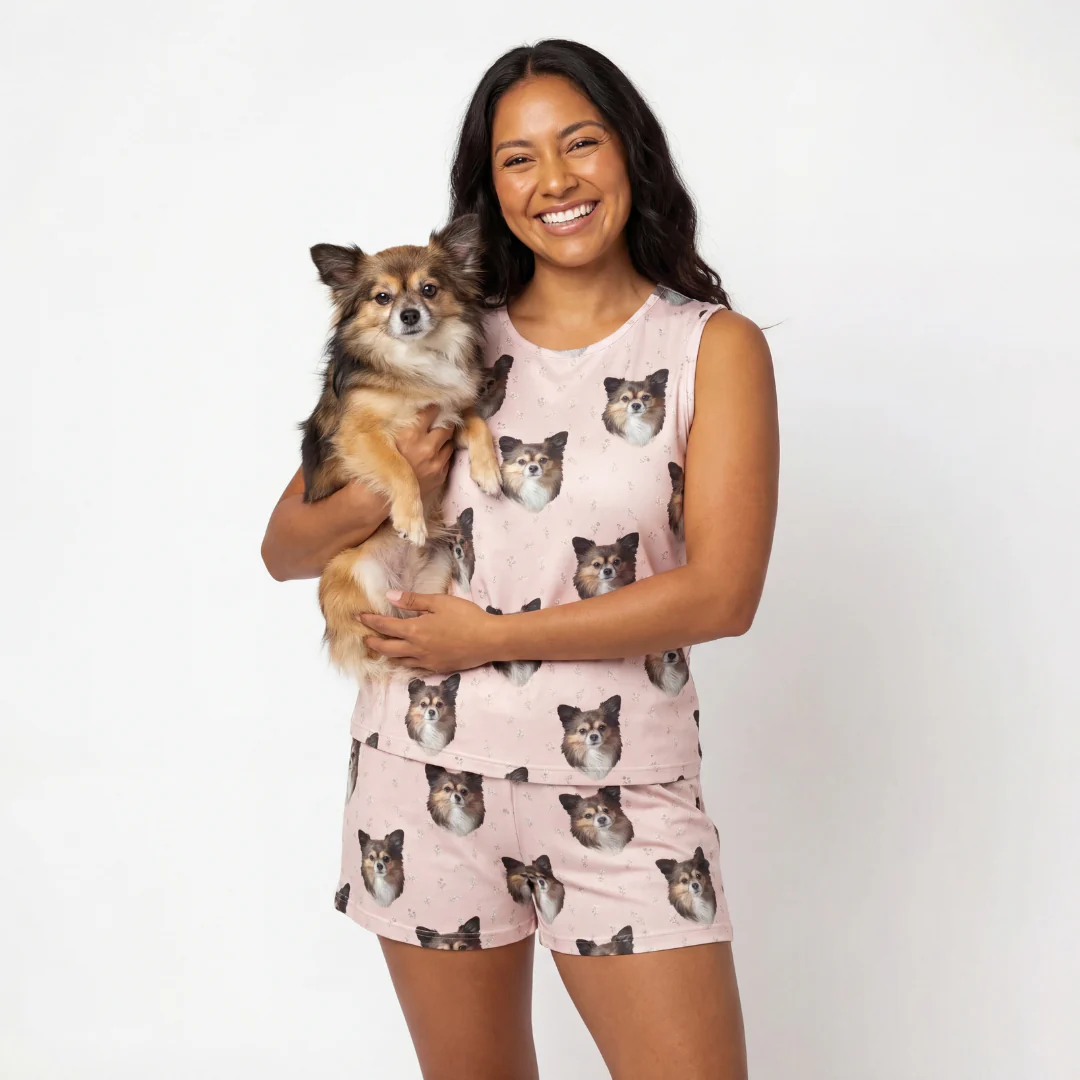 Tank Top Pajama Set | Pet Face Pajamas - Image 9