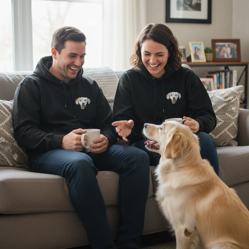 Custom Embroidered Hoodie With Your Pet's Face - Image 3