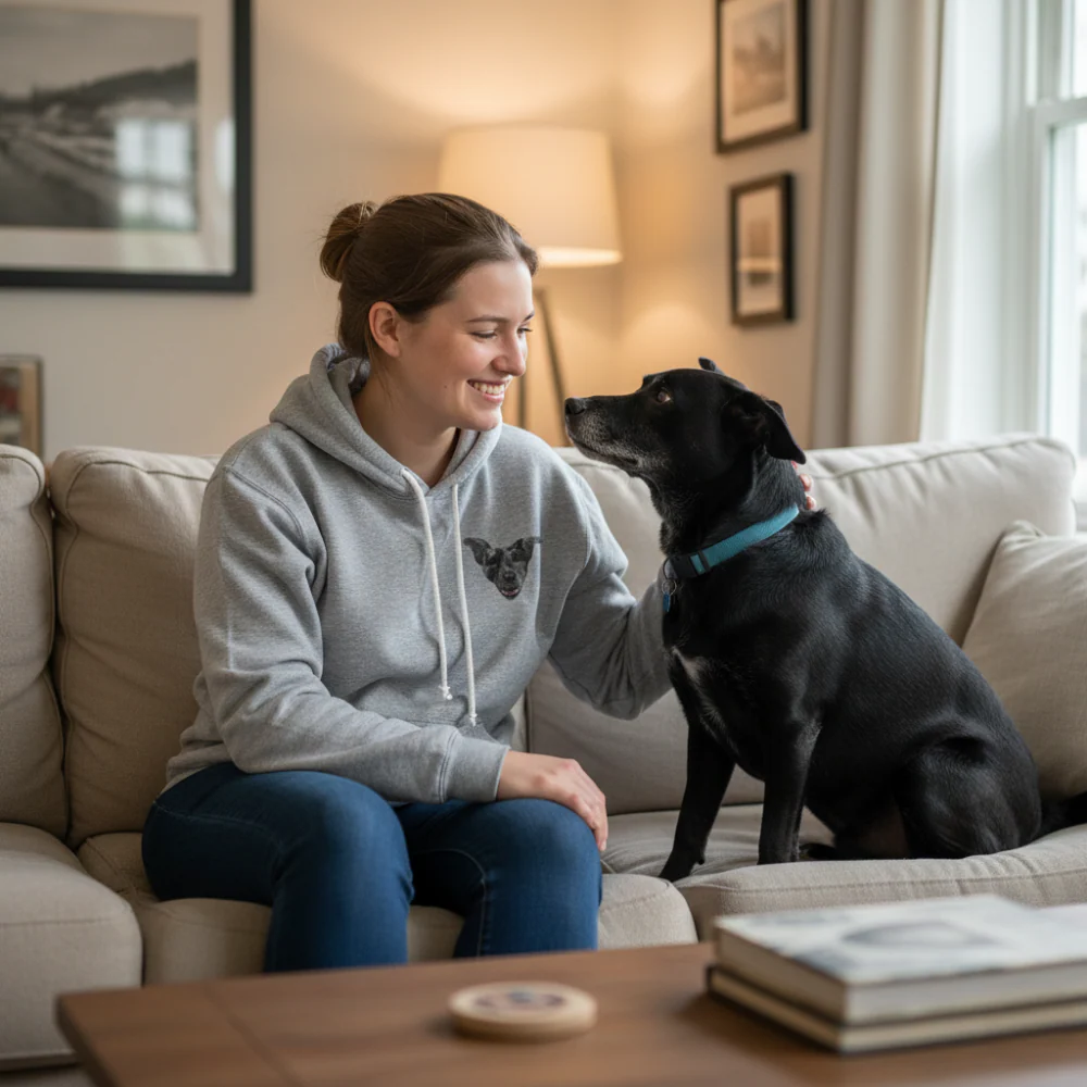 Custom Embroidered Hoodie With Your Pet's Face - Image 4