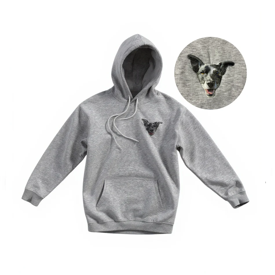 Custom Embroidered Hoodie With Your Pet's Face - Image 5