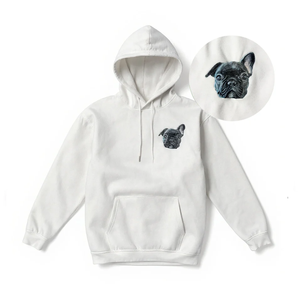 Custom Embroidered Hoodie With Your Pet's Face - Image 7
