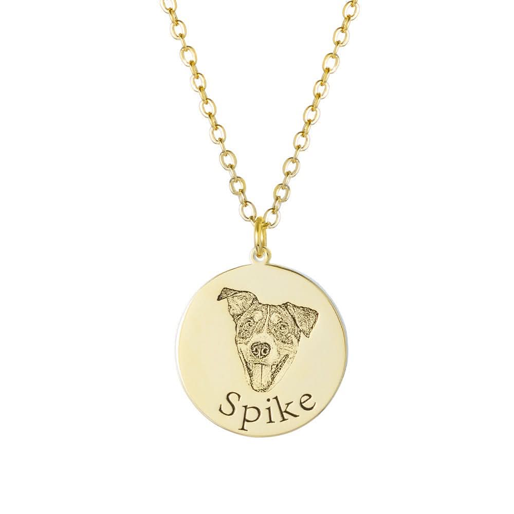 Custom Engraved Pet Portrait Necklace - Image 12