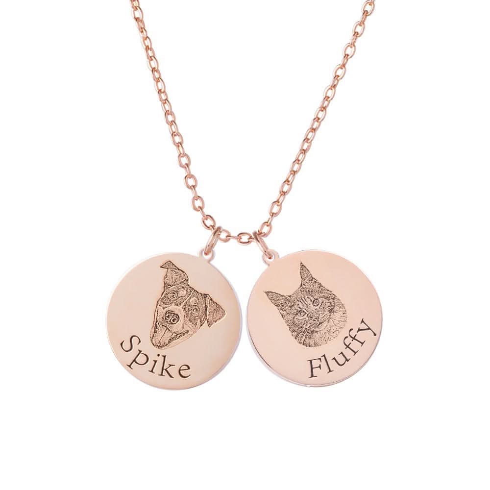 Custom Engraved Pet Portrait Necklace - Image 15