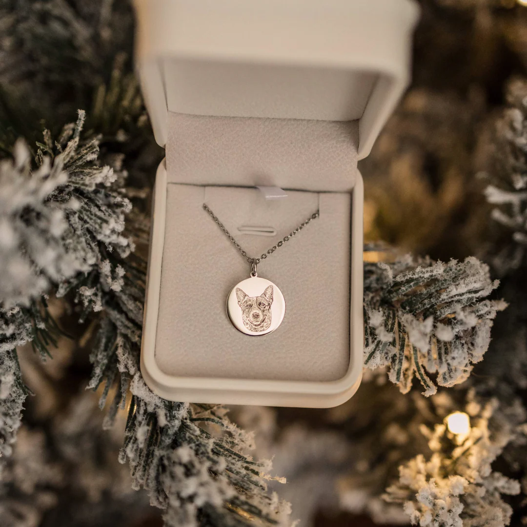 Custom Engraved Pet Portrait Necklace - Image 6