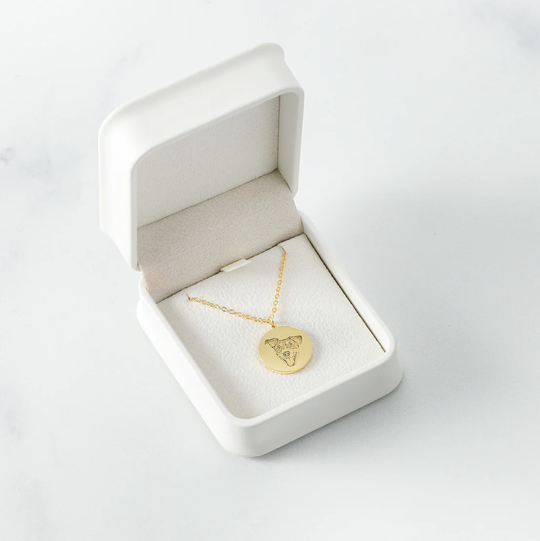 Custom Engraved Pet Portrait Necklace - Image 7