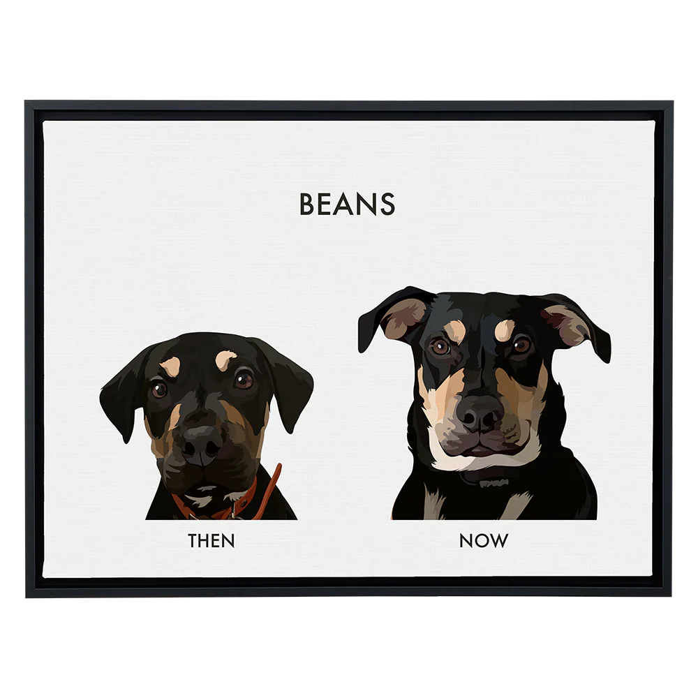 Custom Then vs Now Pet Portrait - Image 100