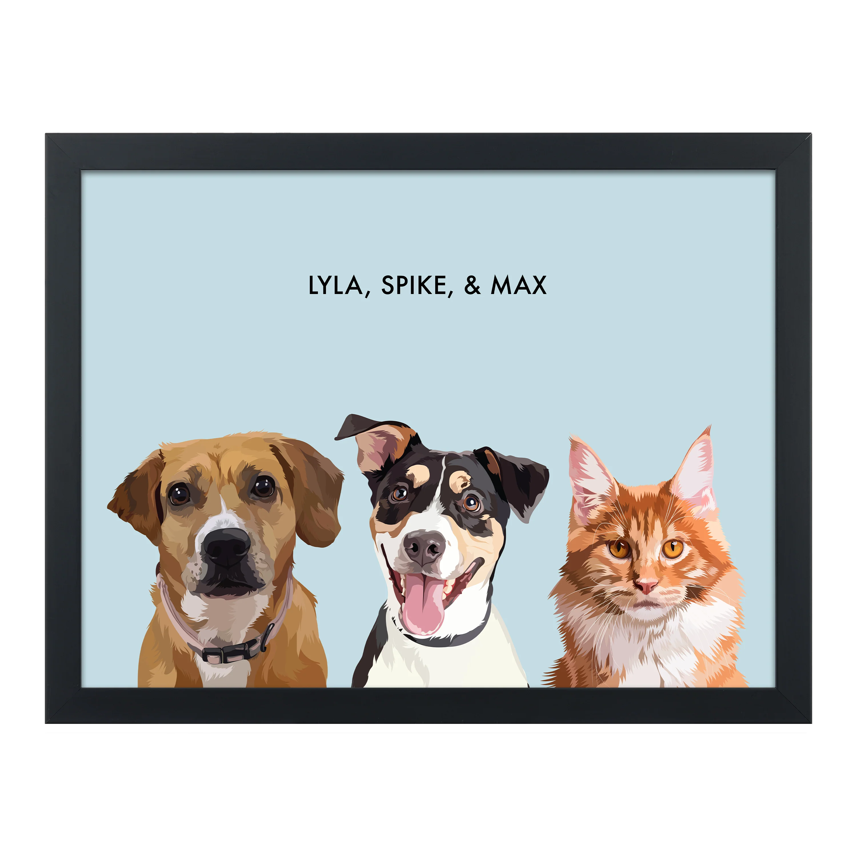 Custom Three Pet Portrait - Image 12
