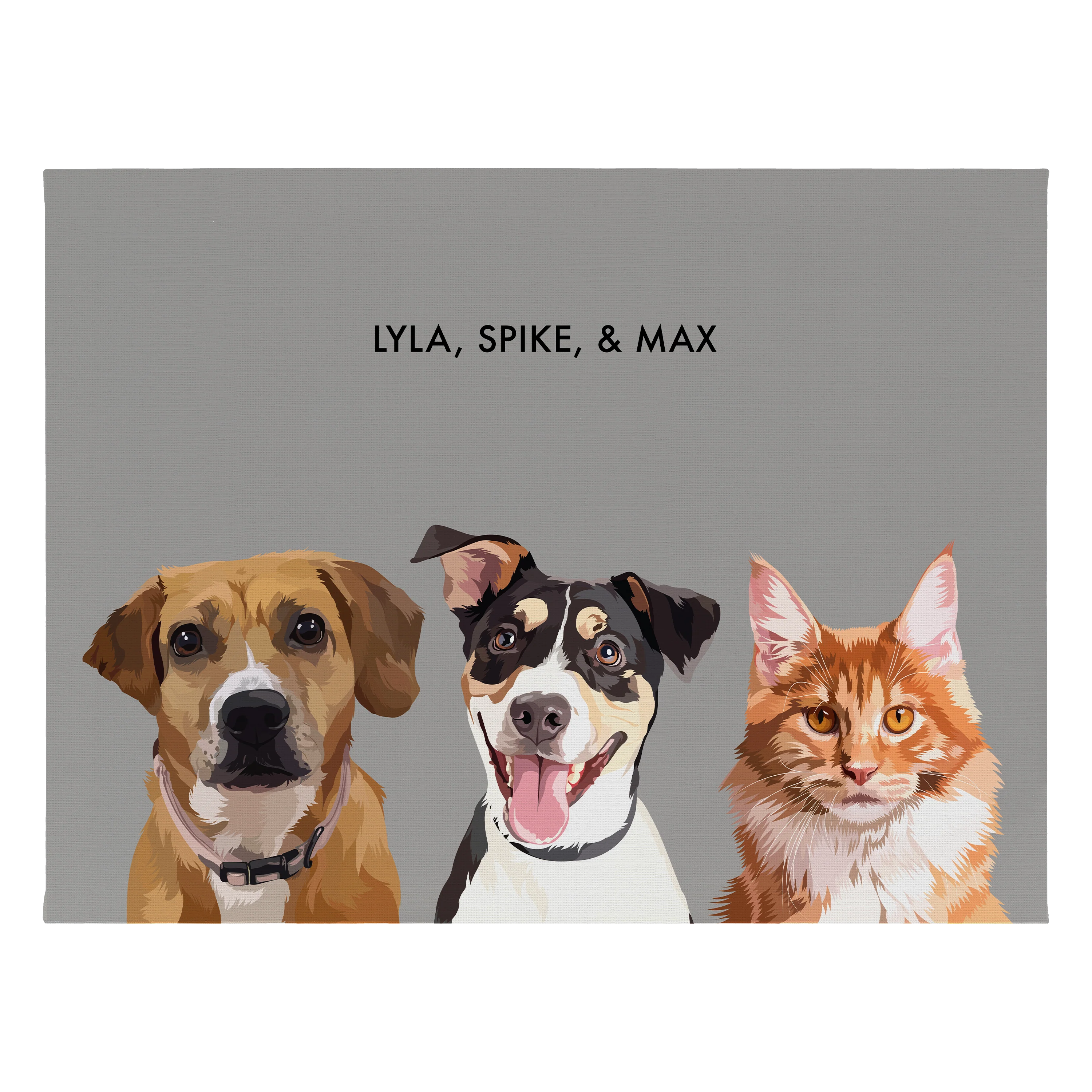 Custom Three Pet Portrait - Image 36