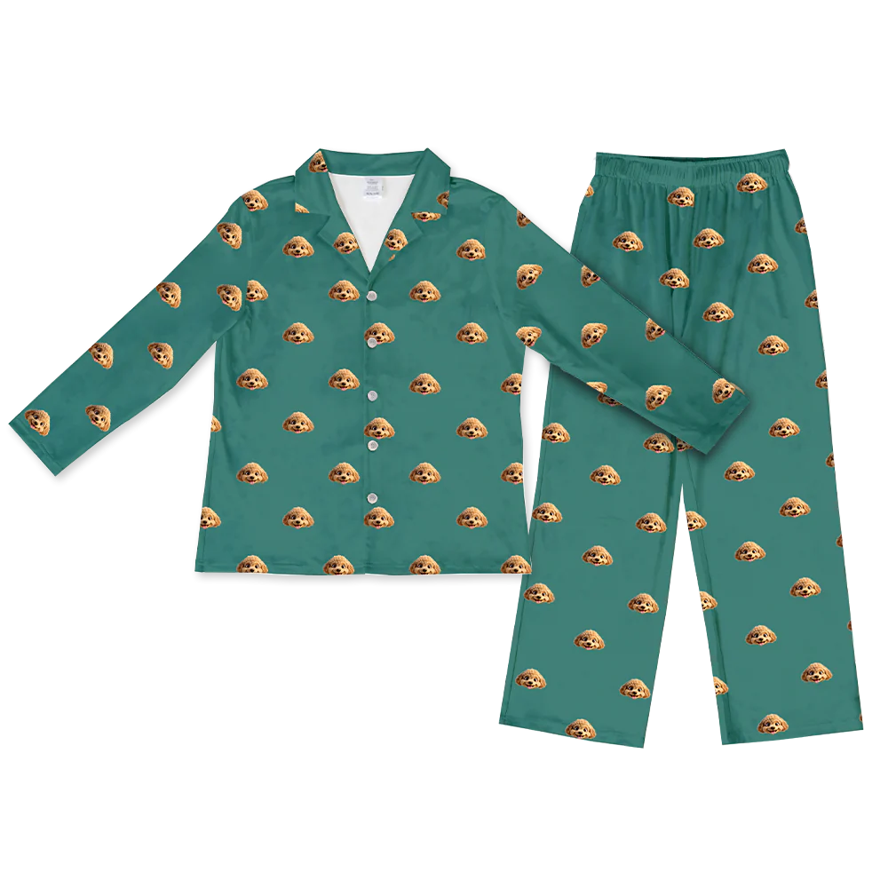 Adult Custom Cartoon Pet Face Pajamas - Image 18