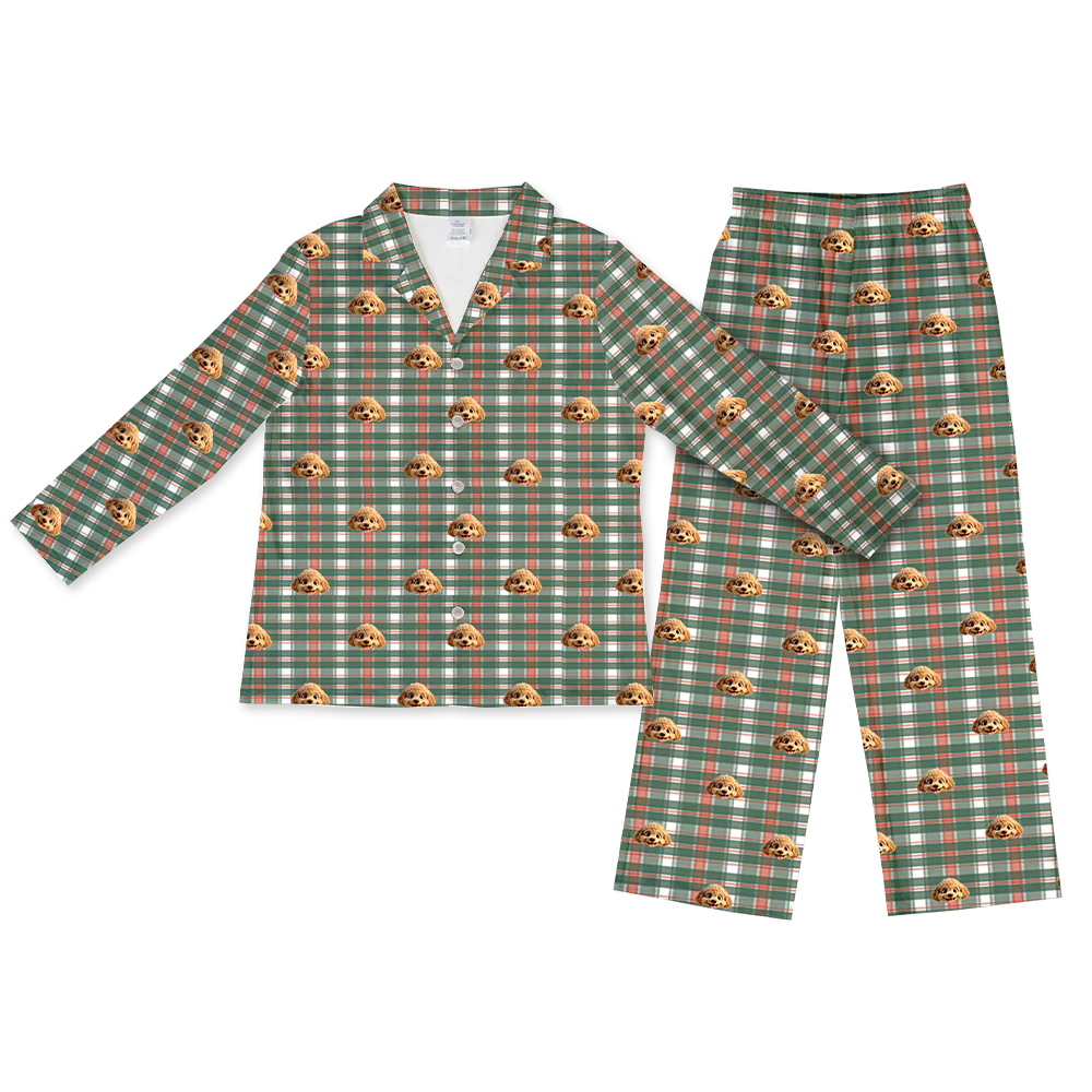 Adult Custom Cartoon Pet Face Pajamas - Image 19