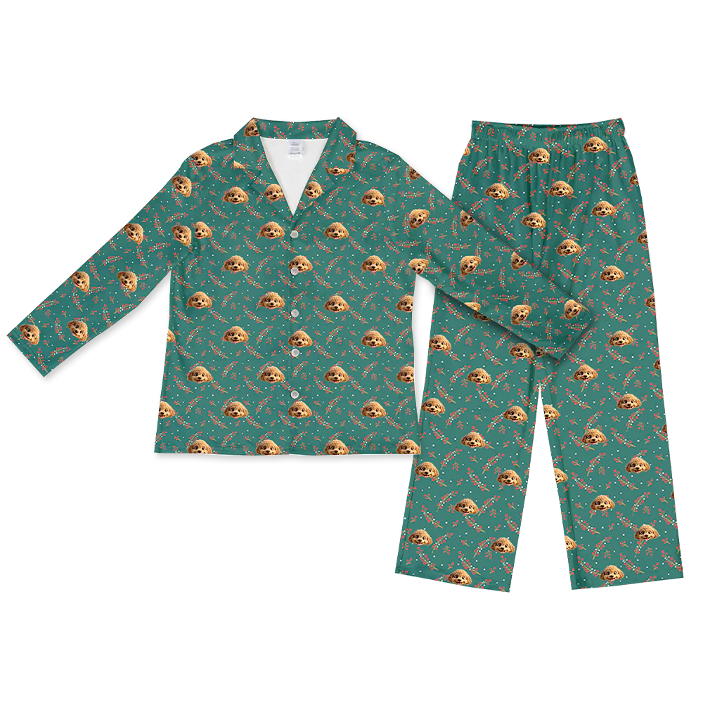 Adult Custom Cartoon Pet Face Pajamas - Image 20