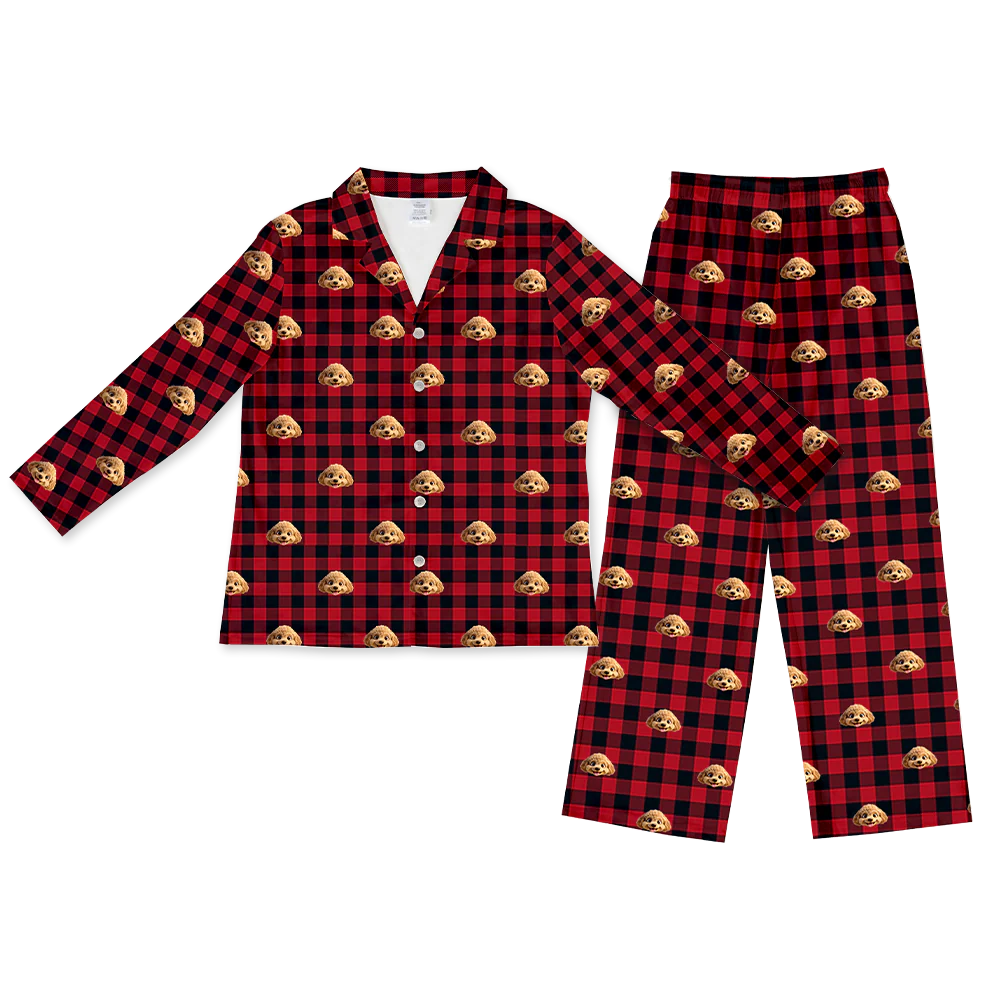 Adult Custom Cartoon Pet Face Pajamas - Image 22