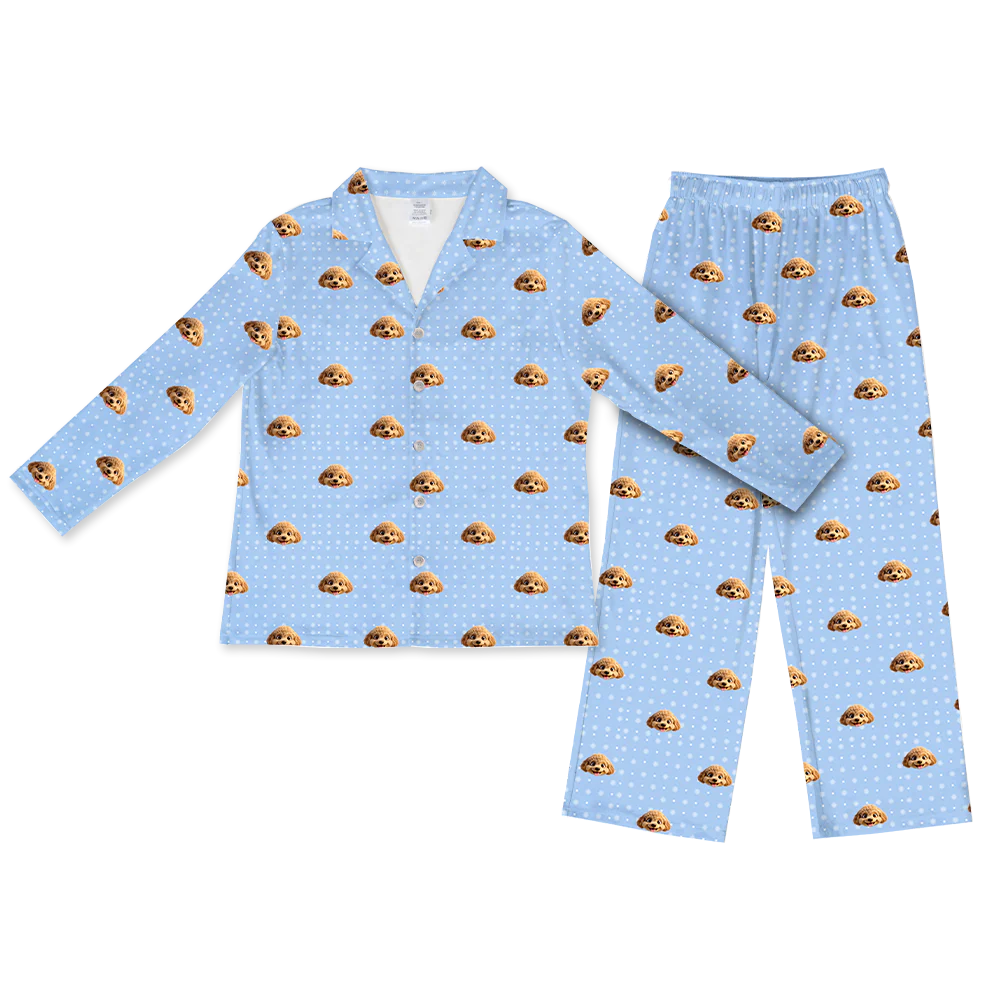 Adult Custom Cartoon Pet Face Pajamas - Image 23