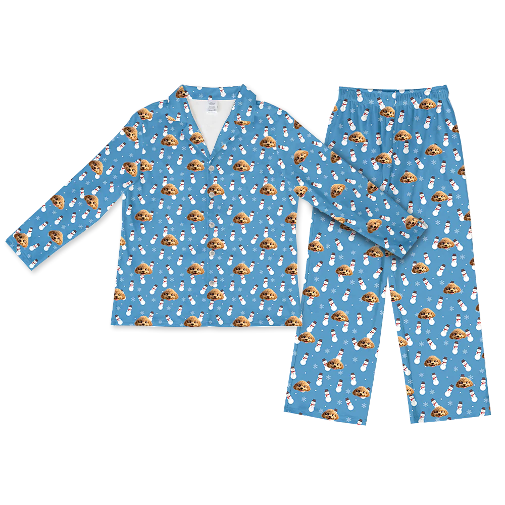 Adult Custom Cartoon Pet Face Pajamas - Image 24