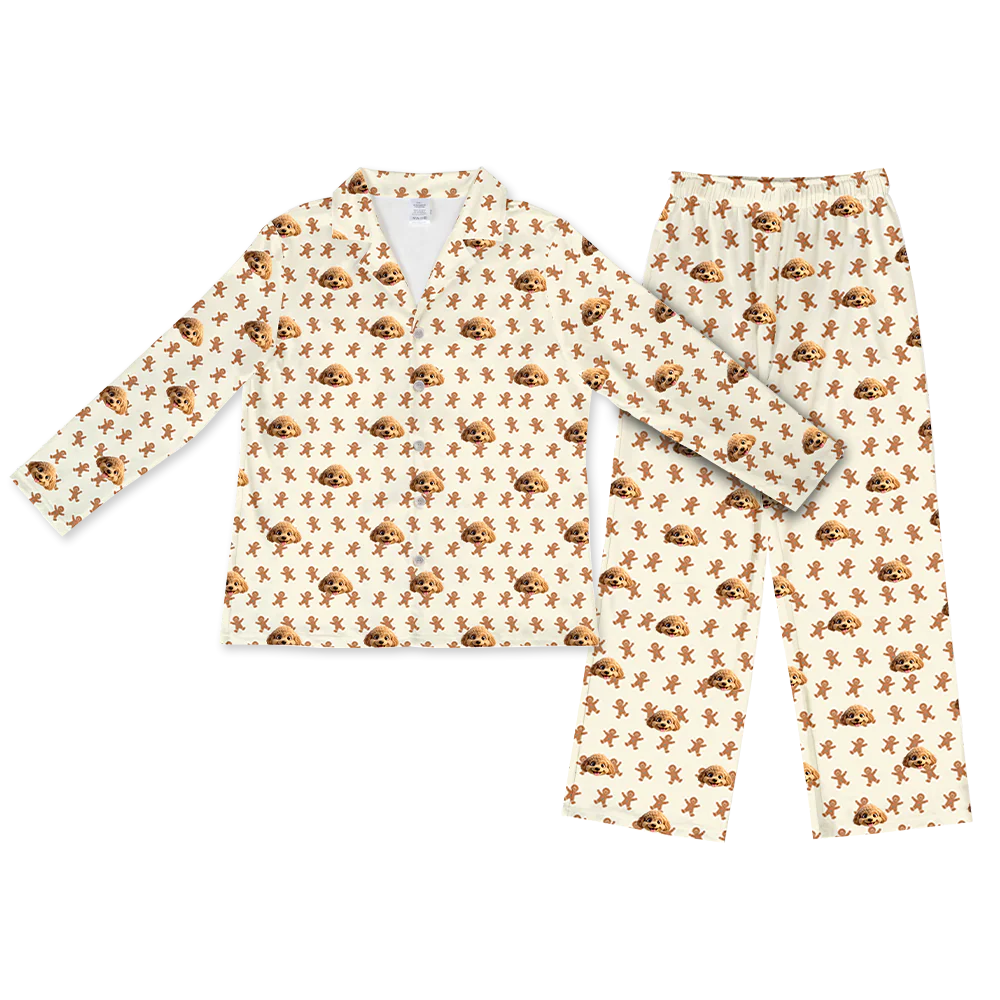 Adult Custom Cartoon Pet Face Pajamas - Image 25