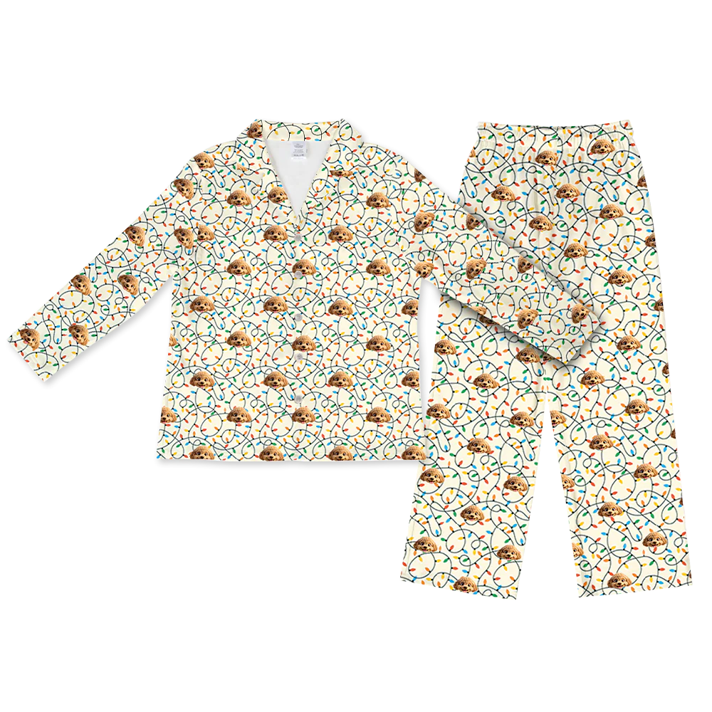 Adult Custom Cartoon Pet Face Pajamas - Image 26