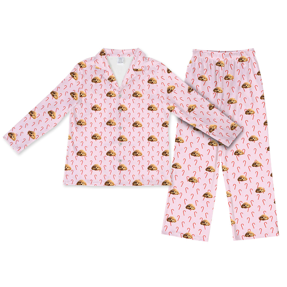 Adult Custom Cartoon Pet Face Pajamas - Image 27