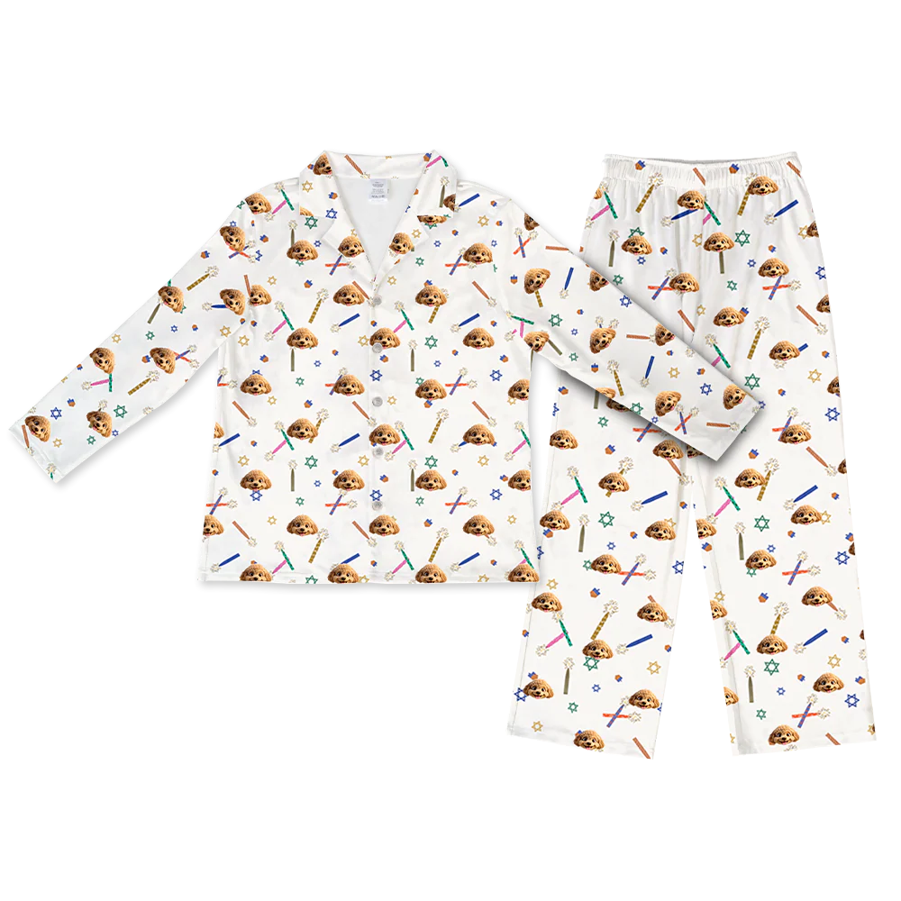 Adult Custom Cartoon Pet Face Pajamas - Image 32