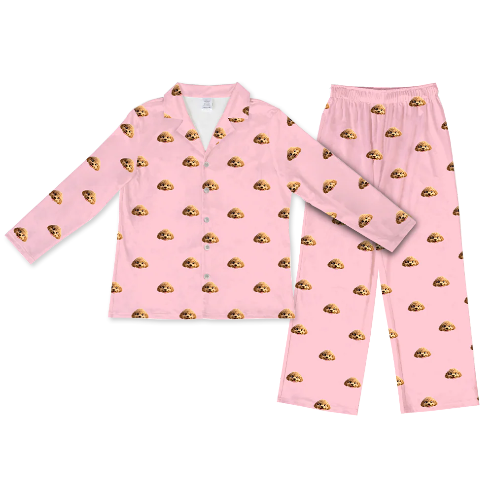 Adult Custom Cartoon Pet Face Pajamas - Image 4