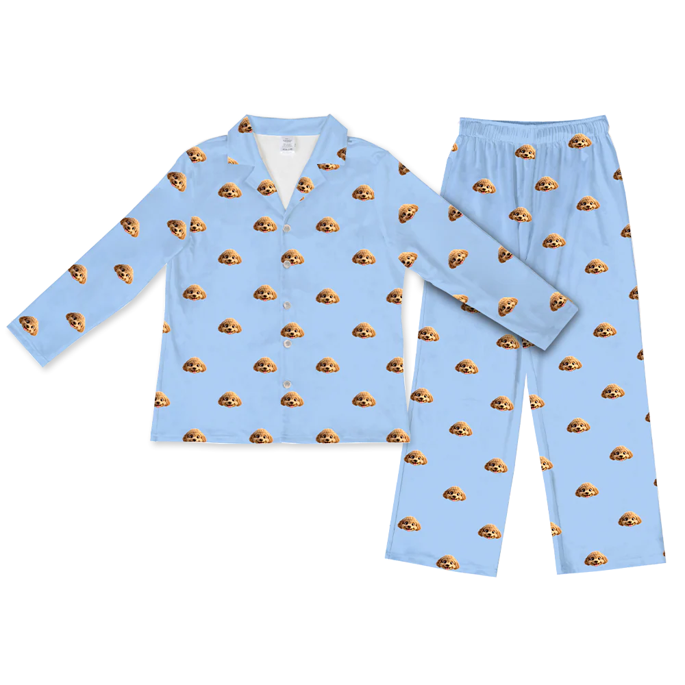 Adult Custom Cartoon Pet Face Pajamas - Image 5