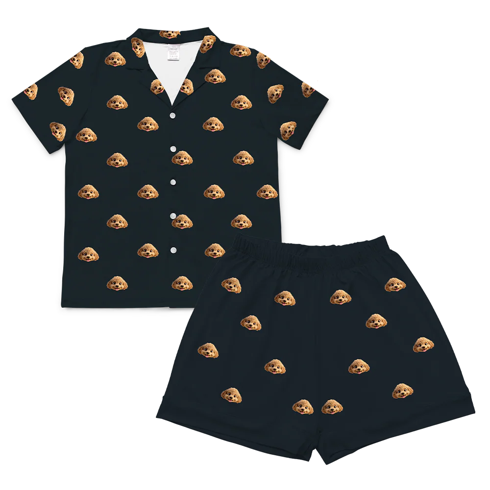 Adult Custom Cartoon Pet Face Pajamas - Image 66