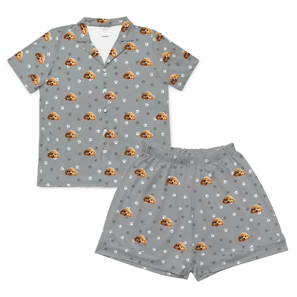 Adult Custom Cartoon Pet Face Pajamas - Image 71