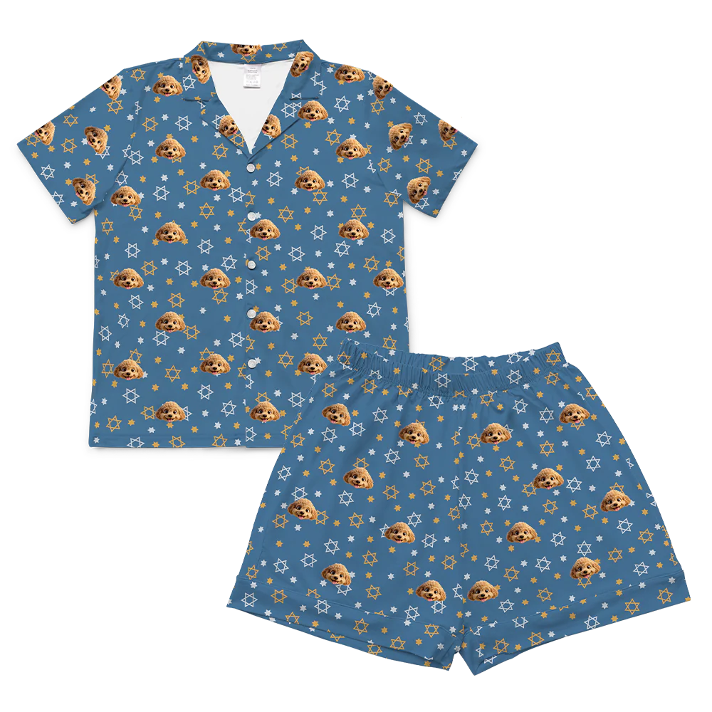 Adult Custom Cartoon Pet Face Pajamas - Image 86