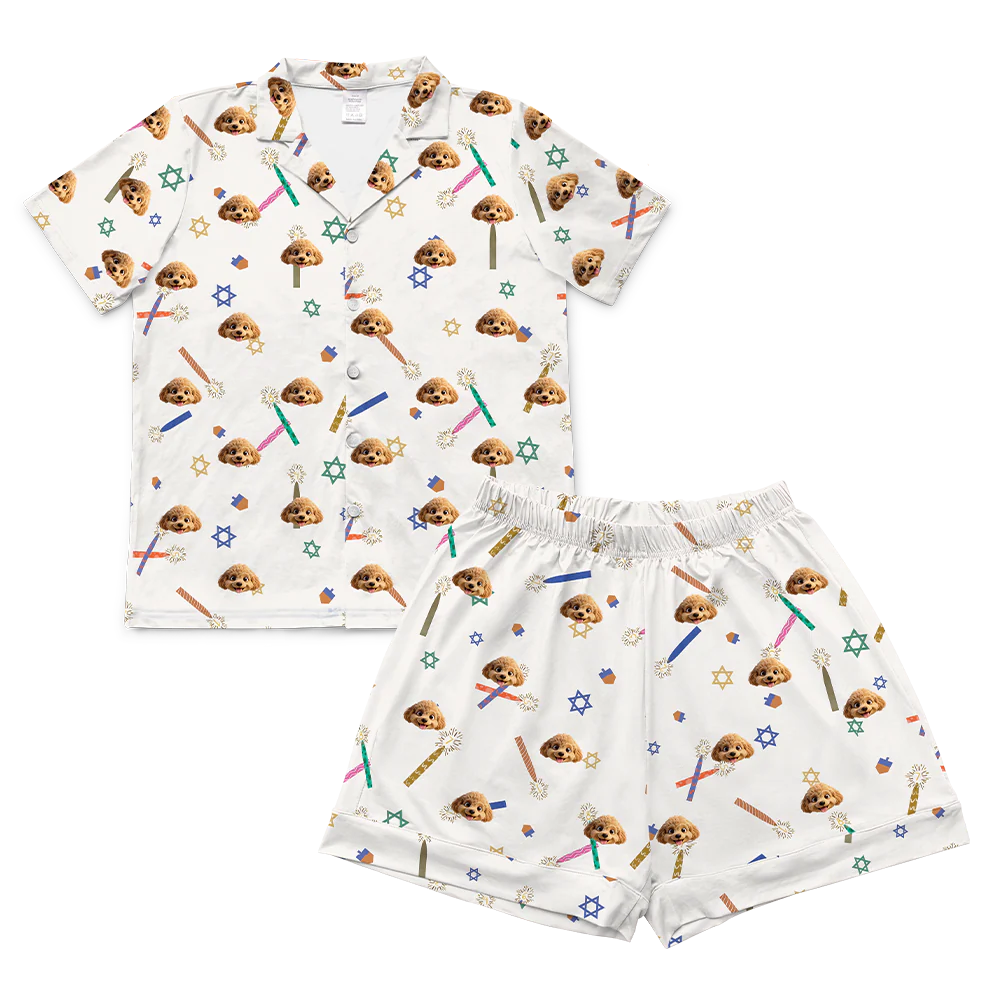 Adult Custom Cartoon Pet Face Pajamas - Image 88