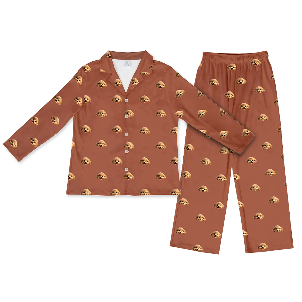 Adult Custom Cartoon Pet Face Pajamas - Image 9