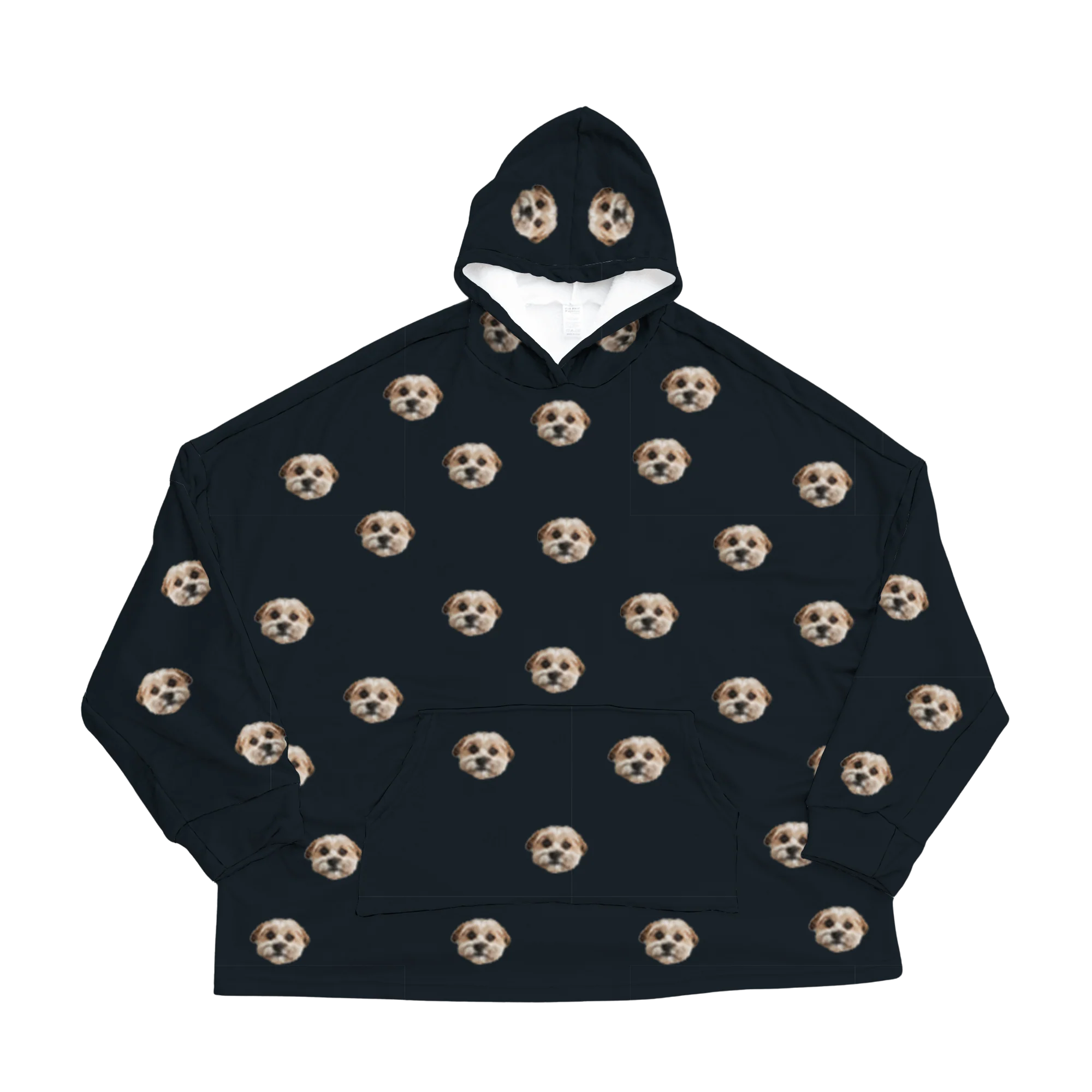 Kids Custom Pet Face Fleece Blanket Hoodie - Image 11