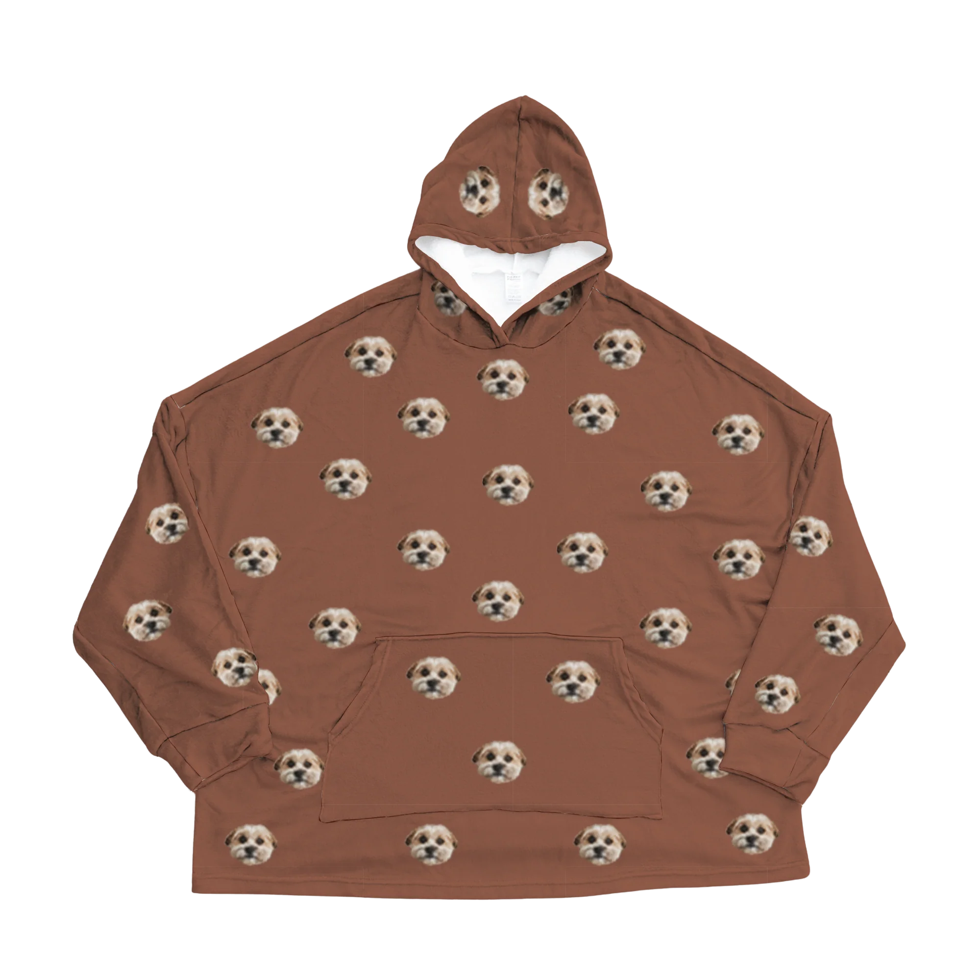 Kids Custom Pet Face Fleece Blanket Hoodie - Image 12
