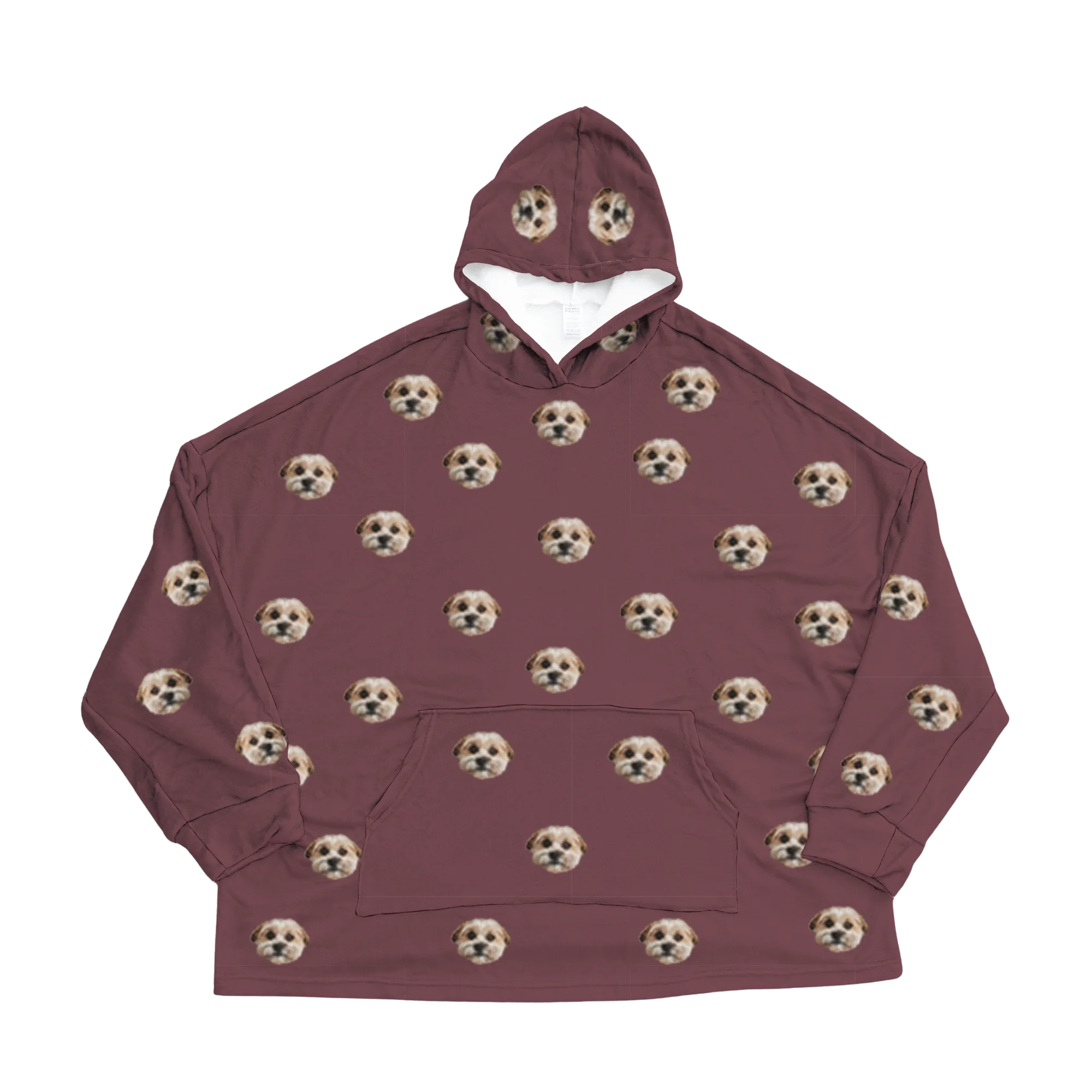 Kids Custom Pet Face Fleece Blanket Hoodie - Image 13