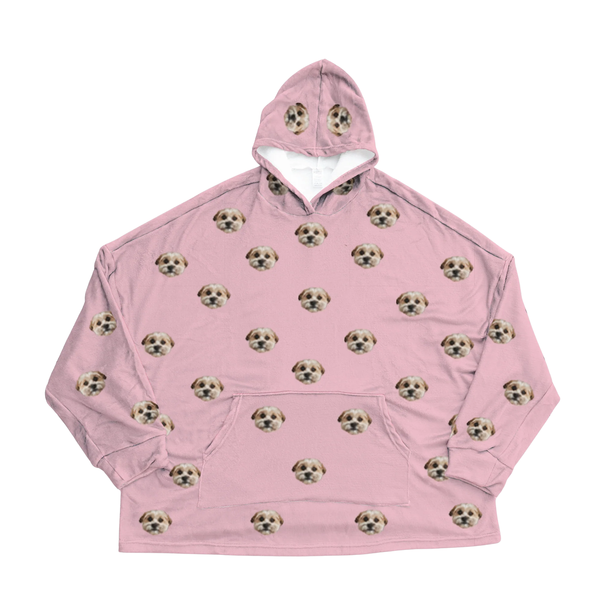 Kids Custom Pet Face Fleece Blanket Hoodie - Image 7