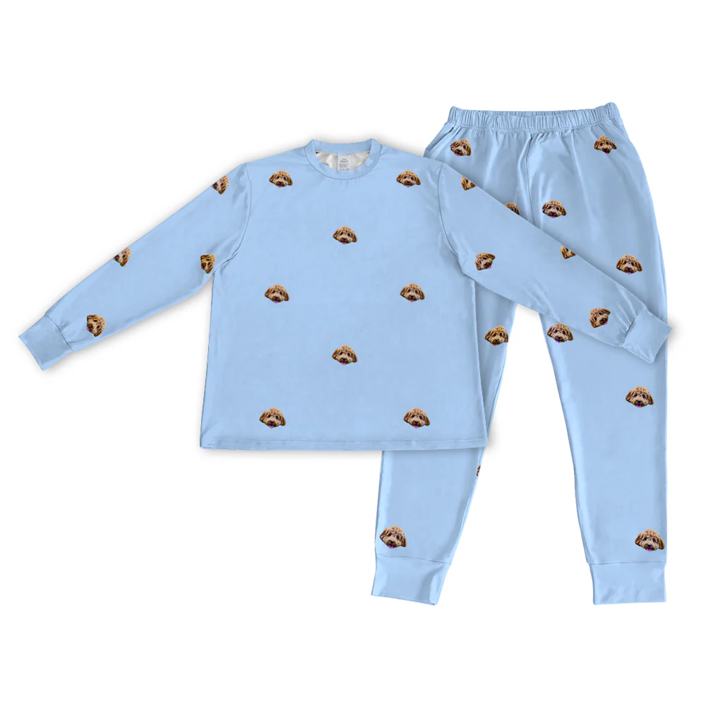 Kids Custom Pet Face Jogger Pajamas - Image 13