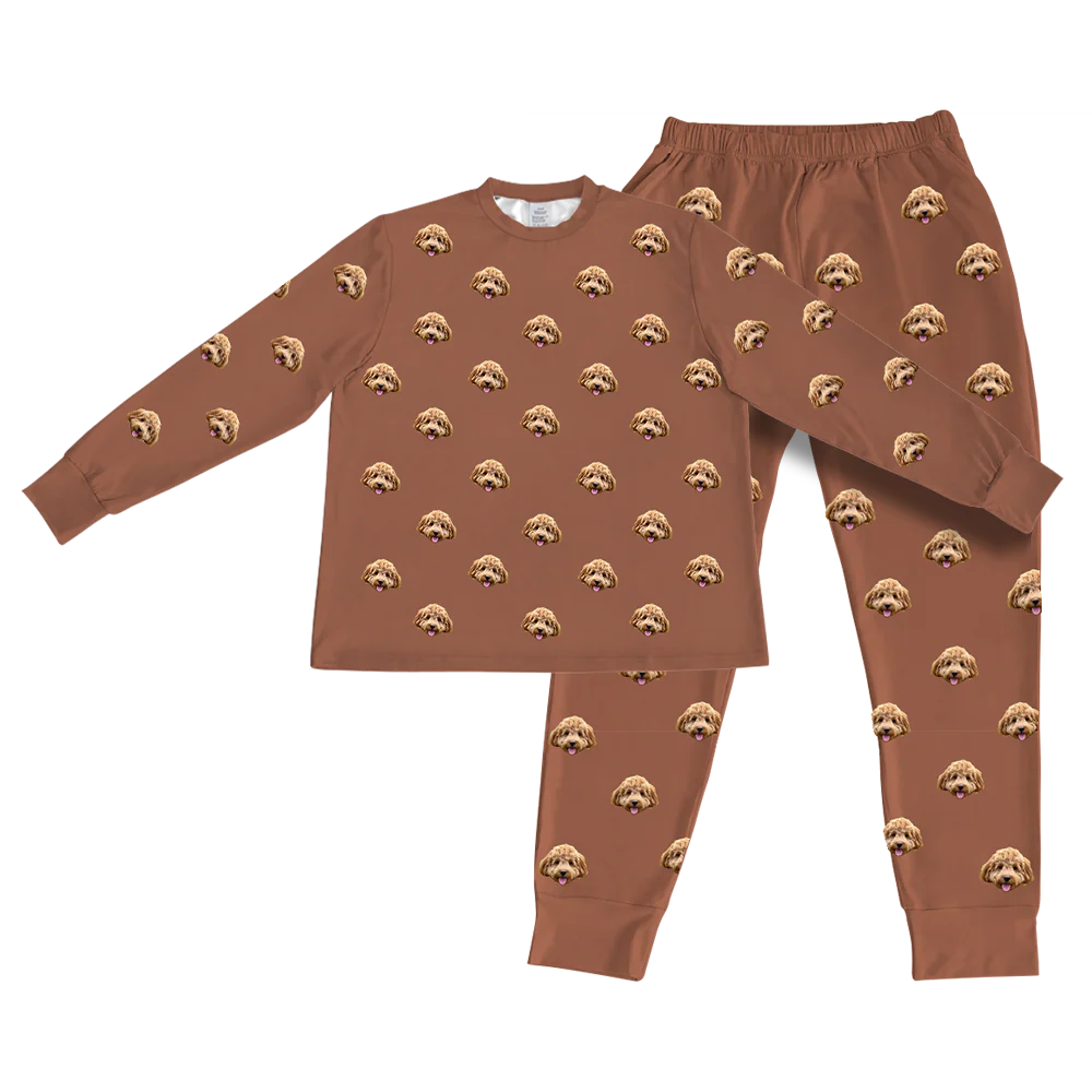 Kids Custom Pet Face Jogger Pajamas - Image 27