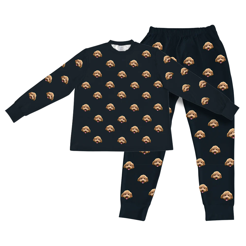 Kids Custom Pet Face Jogger Pajamas - Image 34