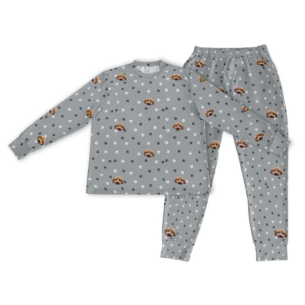 Kids Custom Pet Face Jogger Pajamas - Image 4