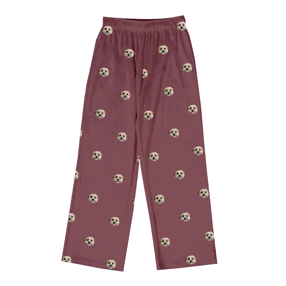 Adult Custom Pet Face Pajama Pants - Image 23