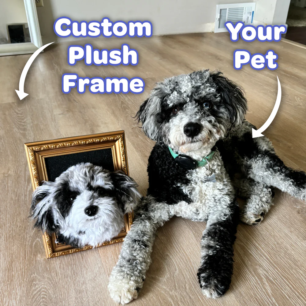 Custom Framed Plush Pet Portrait - Image 2