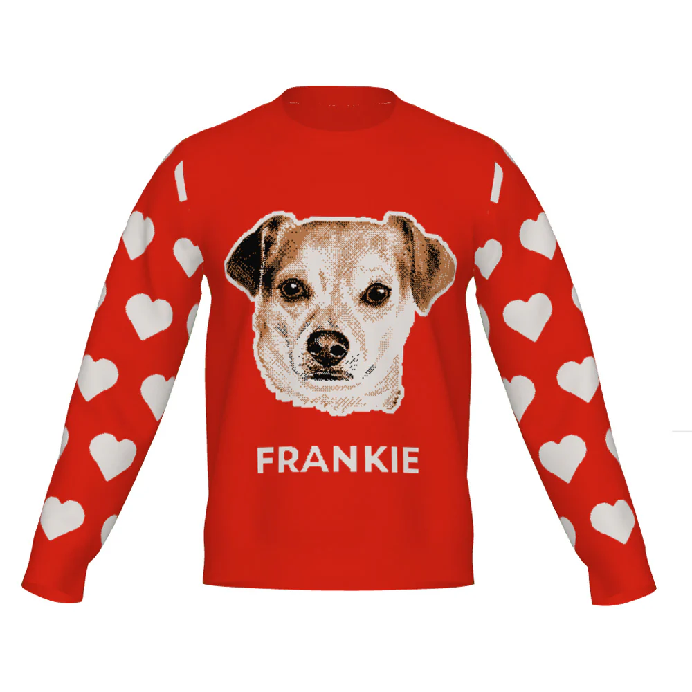 Heart Sleeve Custom Knit Pet Sweater - Image 5