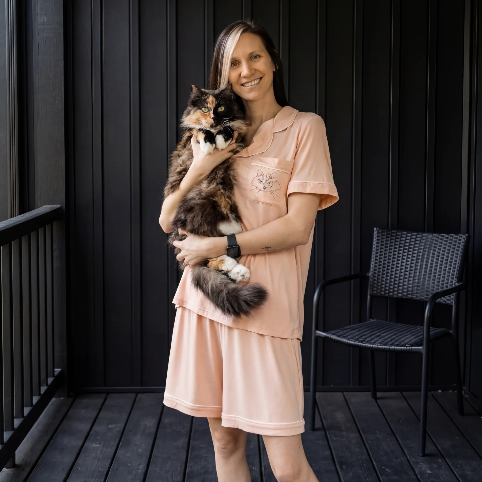 Premium Women's Bamboo Custom Pet Face Pajamas - Image 4