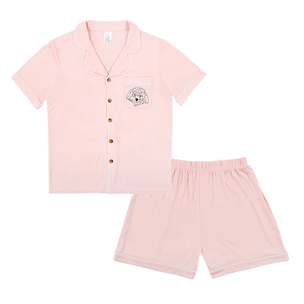 Premium Women's Bamboo Custom Pet Face Pajamas - Image 9